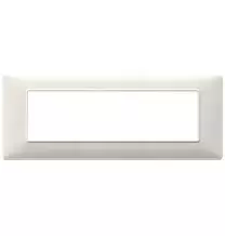 Placca Vimar Plana 7 moduli bianco granito in tecnopolimero 14657.06