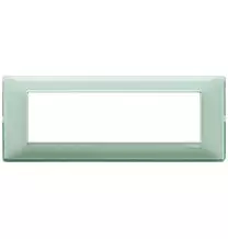 Placca Vimar Plana 7 moduli Reflex menta in tecnopolimero 14657.44