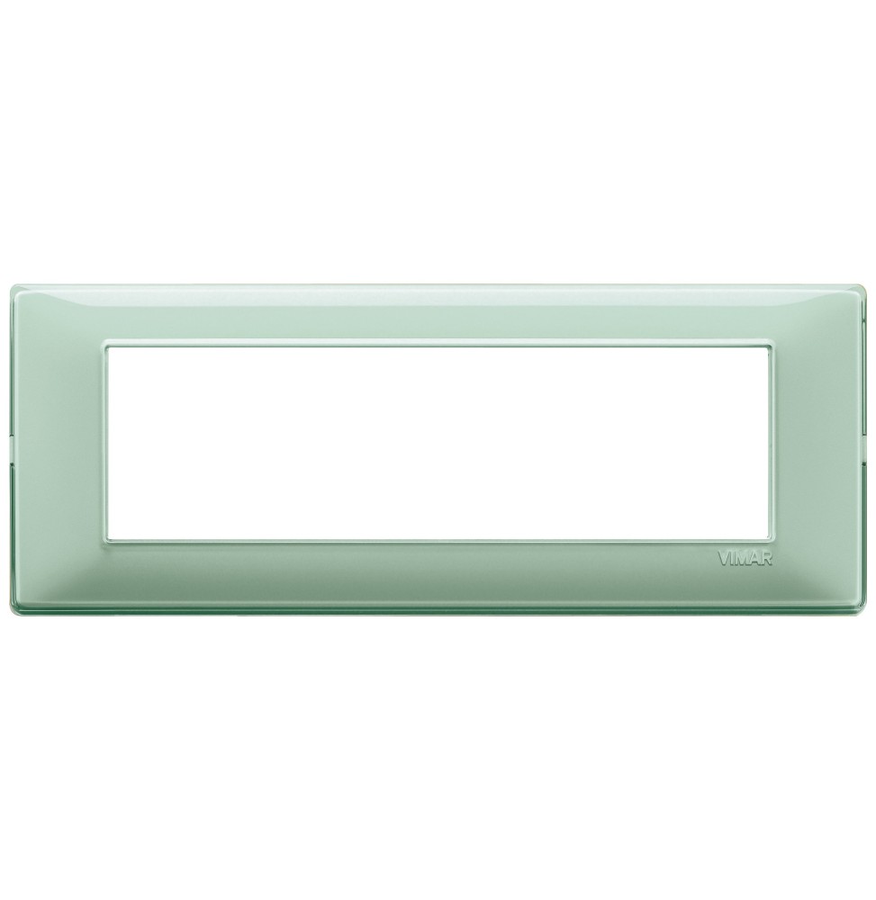 Placca Vimar Plana 7 moduli Reflex menta in tecnopolimero 14657.44