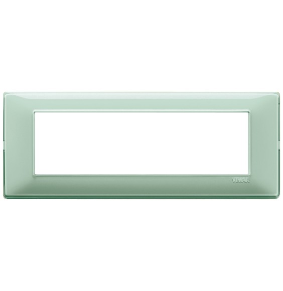 Placca Vimar Plana 7 moduli Reflex menta in tecnopolimero 14657.44