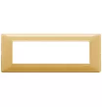 Placca Vimar Plana 7 moduli Reflex ambra in tecnopolimero 14657.43