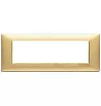 Placca 7 moduli oro opaco in tecnopolimero Vimar Plana 14657.25
