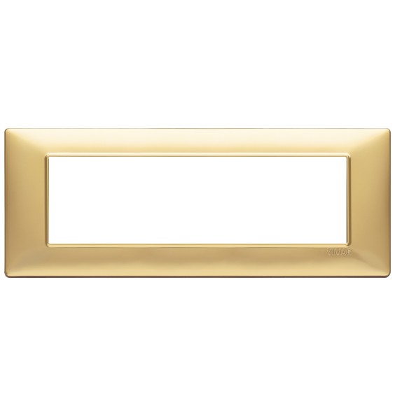 Placca 7 moduli oro opaco in tecnopolimero Vimar Plana 14657.25