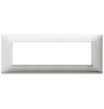 Placca 7 moduli alluminio spazzolato Vimar Plana 14657.81