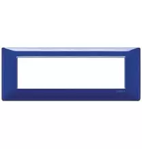 Placca 7 moduli Vimar Plana in tecnopolimero Reflex zaffiro 14657.50