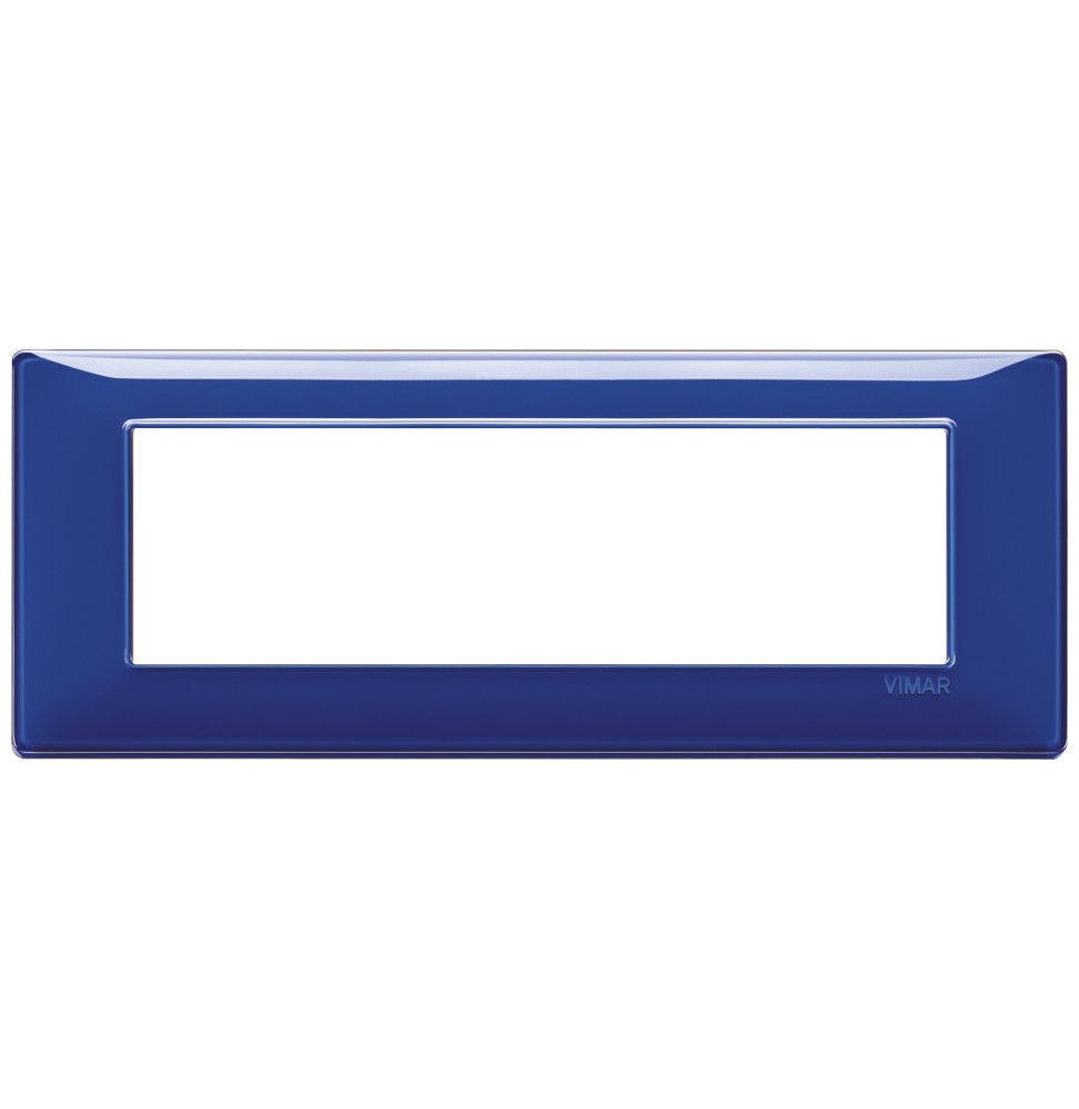 Placca 7 moduli Vimar Plana in tecnopolimero Reflex zaffiro 14657.50