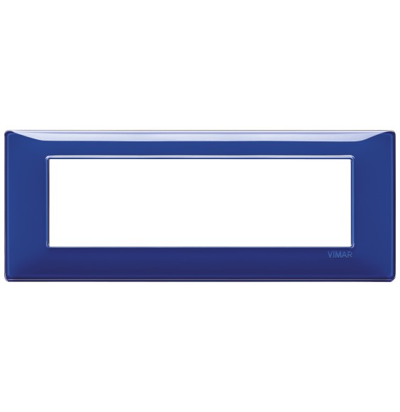 Placca 7 moduli Vimar Plana in tecnopolimero Reflex zaffiro 14657.50