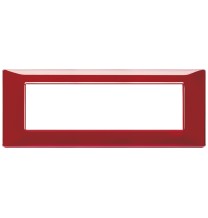 Placca Vimar Plana 7 moduli Reflex rubino in tecnopolimero 14657.51