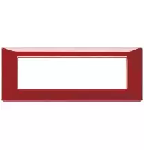 Placca Vimar Plana 7 moduli Reflex rubino in tecnopolimero 14657.51