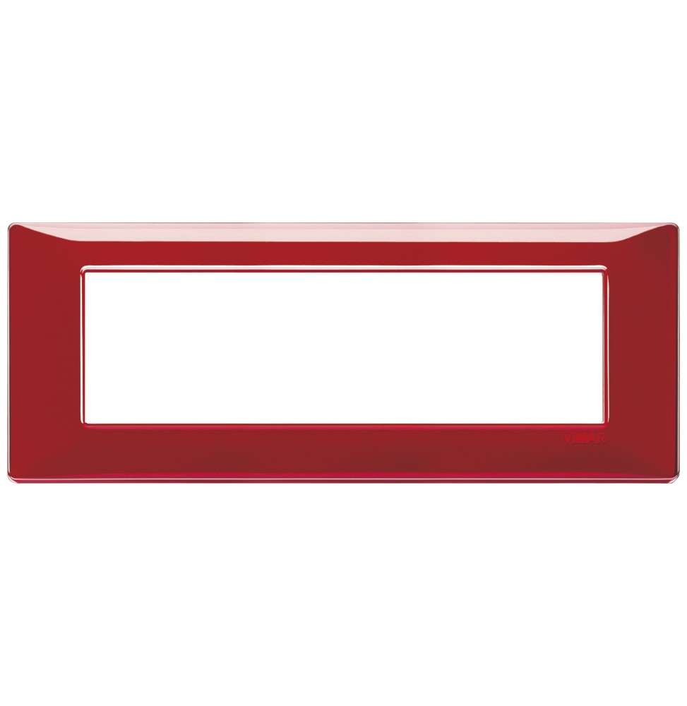 Placca Vimar Plana 7 moduli Reflex rubino in tecnopolimero 14657.51