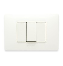 Placca Master Mix 3 posti in tecnopolimero Bianco Aspen 21MX103