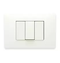 Placca Master Mix 3 posti in tecnopolimero Bianco Aspen 21MX103