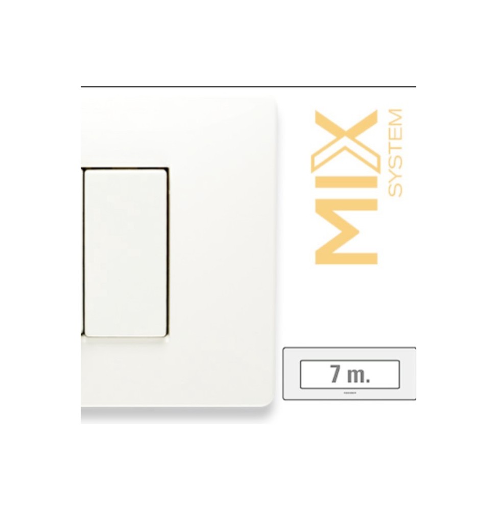 Placca Master Mix 7 posti in tecnopolimero Bianco Aspen 21MX107