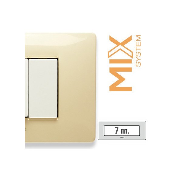 Placca Master Mix 7 posti in tecnopolimero Bianco Parigi 21MX127