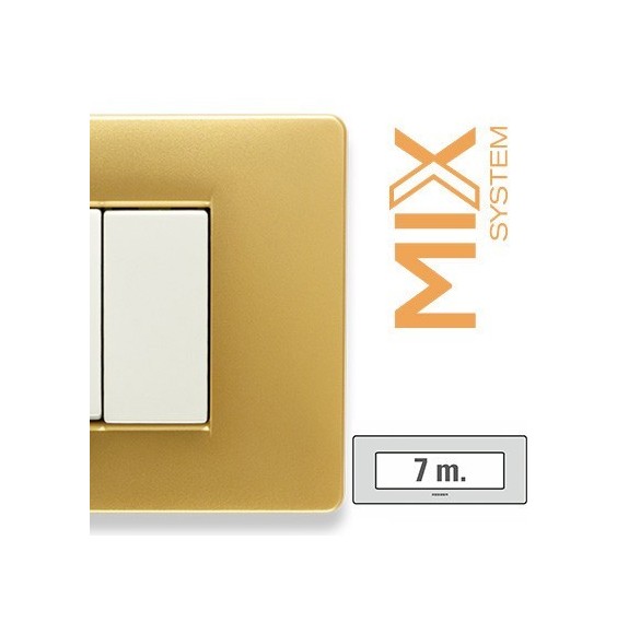 Placca Master Mix 7 posti in tecnopolimero Star dust  21MX327