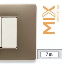 Placca Master Mix 7 posti in tecnopolimero Vulcano 21MX557