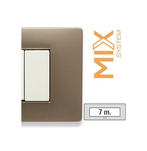 Placca Master Mix 7 posti in tecnopolimero Vulcano 21MX557