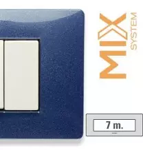 Placca Master Mix 7 posti in tecnopolimero Blu Vega 21MX357