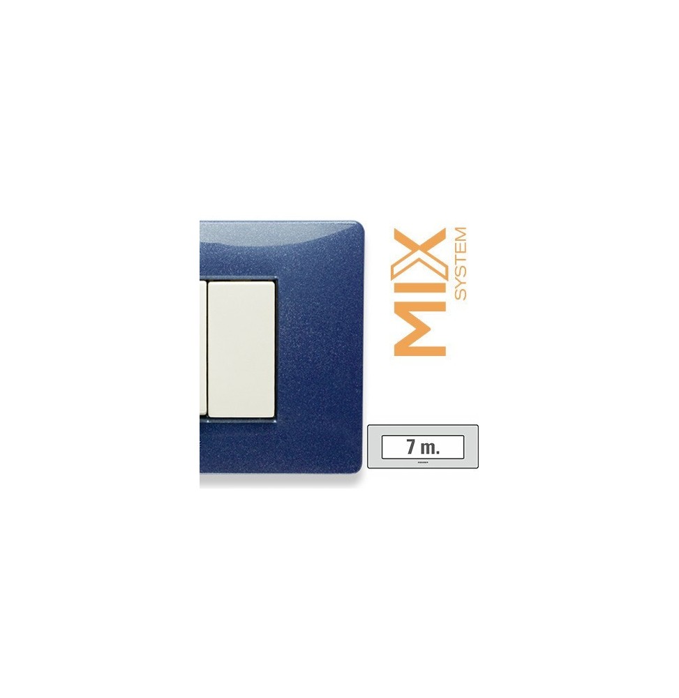 Placca Master Mix 7 posti in tecnopolimero Blu Vega 21MX357