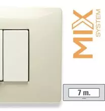 Placca Master Mix 7 posti in tecnopolimero Bianco 21MX287