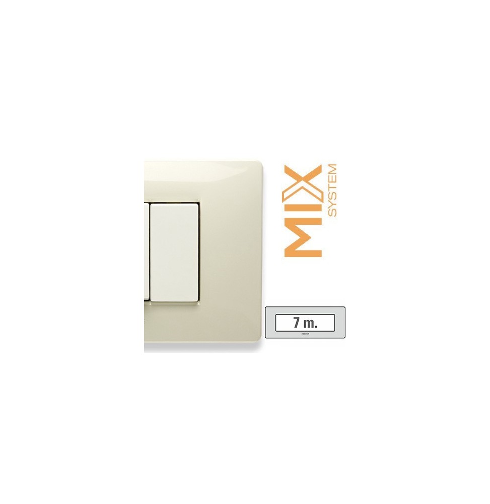 Placca Master Mix 7 posti in tecnopolimero Bianco 21MX287