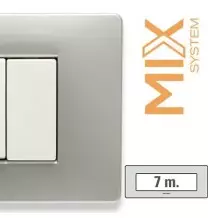 Placca Master Mix 7 posti in tecnopolimero Grey Moon 21MX257