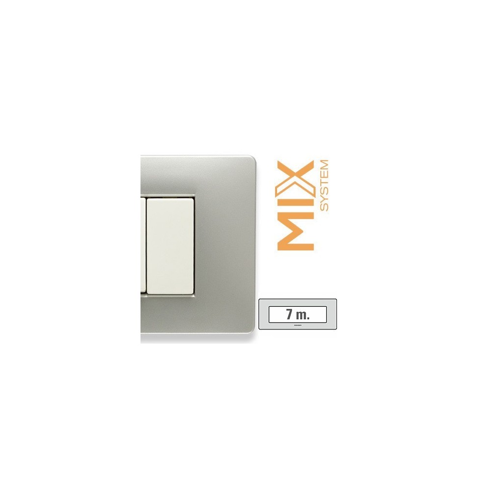 Placca Master Mix 7 posti in tecnopolimero Grey Moon 21MX257