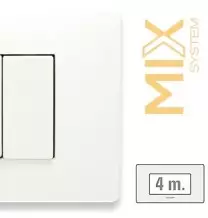 Placca Master Mix 4 posti in tecnopolimero Bianco Aspen 21MX104