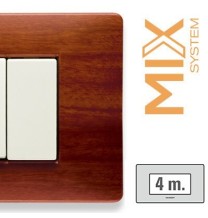 Placca Master Mix Essenza 4 posti in tecnopolimero Cherry  21MX414