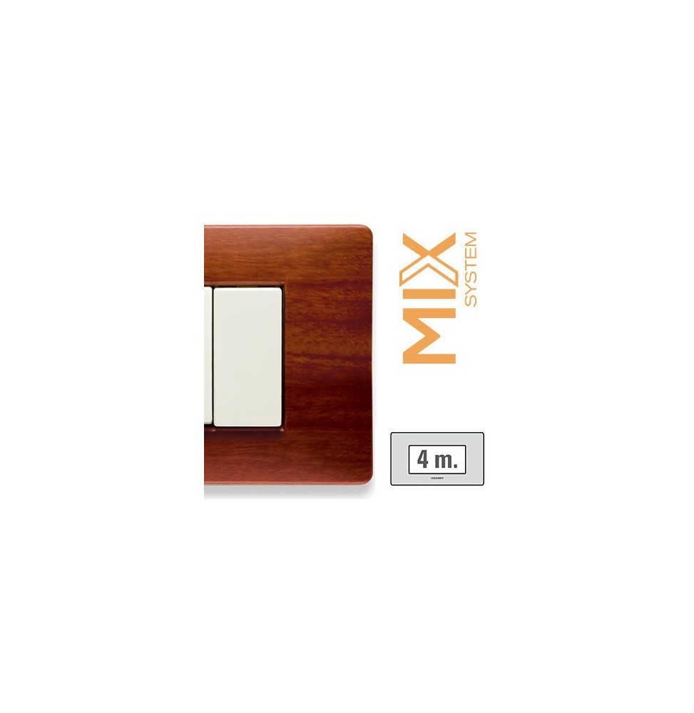Placca Master Mix Essenza 4 posti in tecnopolimero Cherry  21MX414