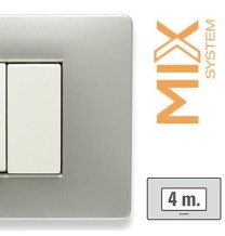 Placca Master Mix Grey Moon in Tecnopolimero 4 Posti  21MX254