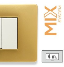 Placca Master Mix 4 posti in tecnopolimero Star dust  21MX324