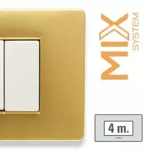 Placca Master Mix 4 posti in tecnopolimero Star dust  21MX324