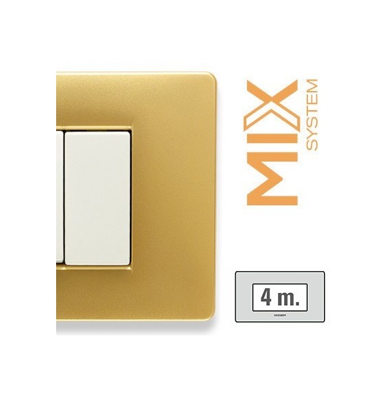 Placca Master Mix 4 posti in tecnopolimero Star dust  21MX324
