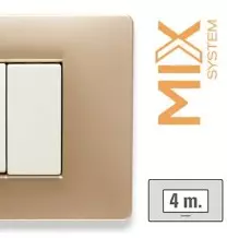 Placca Master Mix 4 posti in tecnopolimero Sahara  21MX544