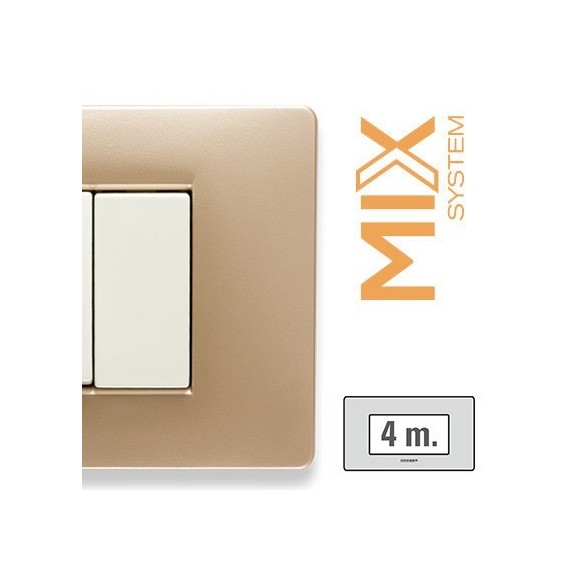 Placca Master Mix 4 posti in tecnopolimero Sahara  21MX544