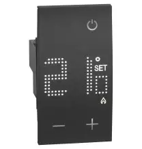 Termostato ambiente elettronico Nero Bticino Living Now KG4441