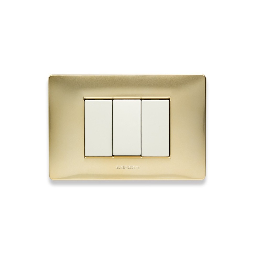 Placca Master Mix Oro Karat in Tecnopolimero 3 Posti 21MX243