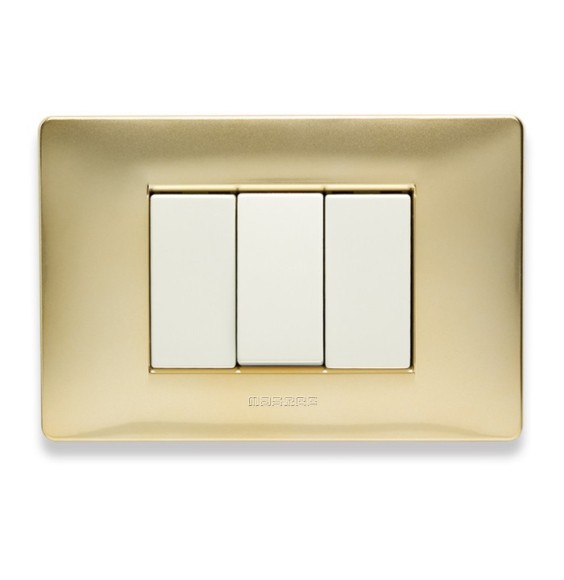 Placca Master Mix Oro Karat in Tecnopolimero 3 Posti 21MX243