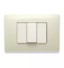 Placca Master Mix 3 posti in tecnopolimero Bianco safari 21MX283