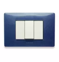 Placca Master Mix 3 posti in tecnopolimero blu Vega 21MX353