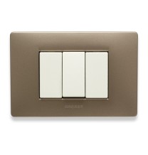 Placca Master Mix 3 posti in tecnopolimero Vulcano 21MX553