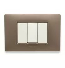 Placca Master Mix 3 posti in tecnopolimero Vulcano 21MX553