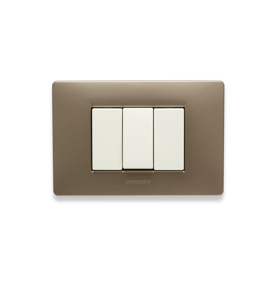 Placca Master Mix 3 posti in tecnopolimero Vulcano 21MX553