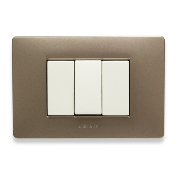 Placca Master Mix 3 posti in tecnopolimero Vulcano 21MX553