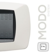 Placca Master Modo 2 posti in tecnopolimero Bianco 39TC102