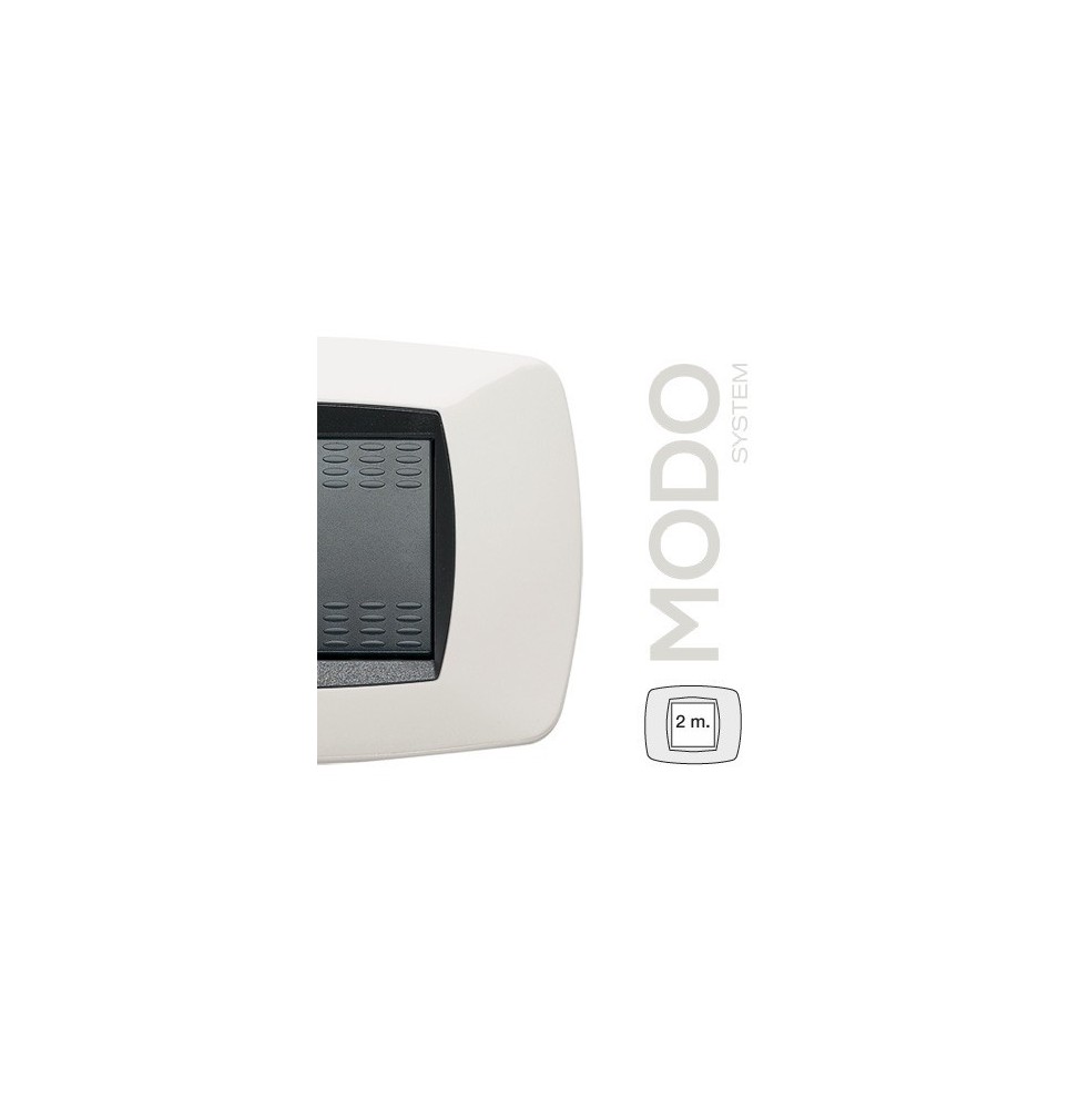 Placca Master Modo 2 posti in tecnopolimero Bianco 39TC102