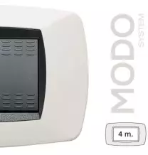 Placca Master Modo 4 posti in tecnopolimero Bianco 39TC104