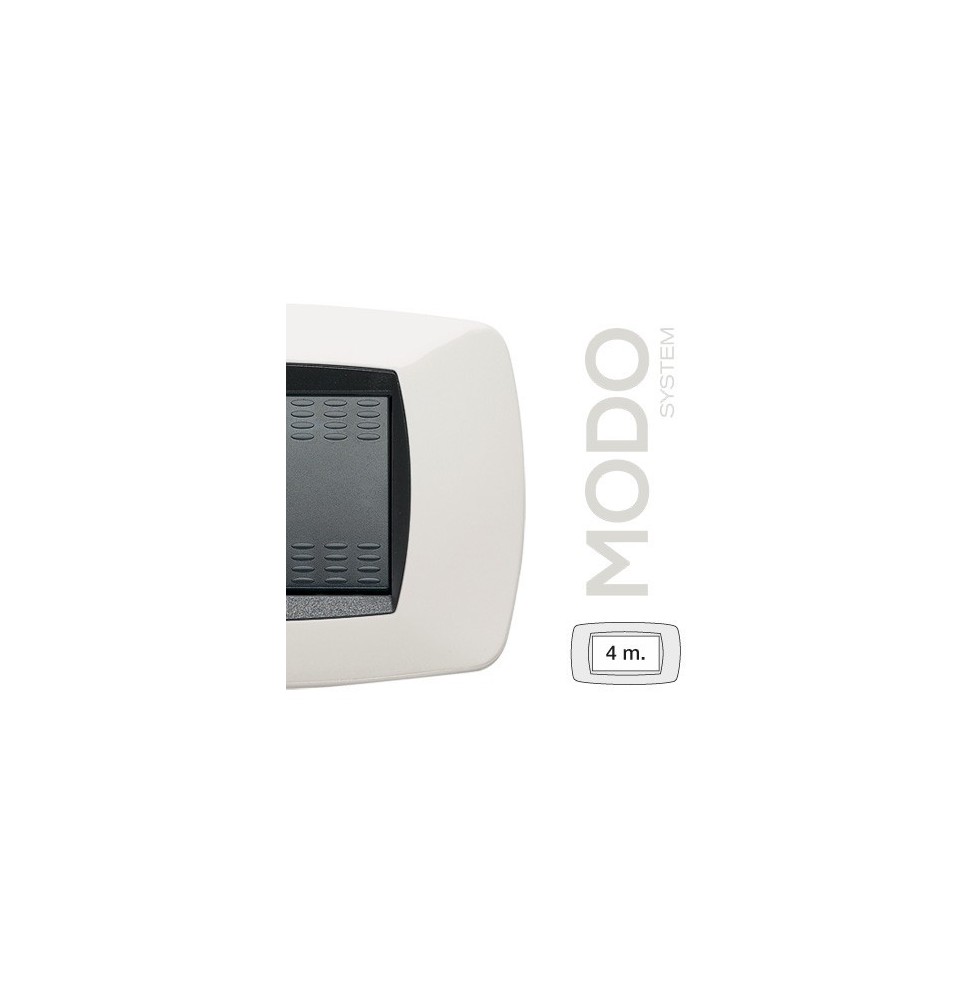 Placca Master Modo 4 posti in tecnopolimero Bianco 39TC104