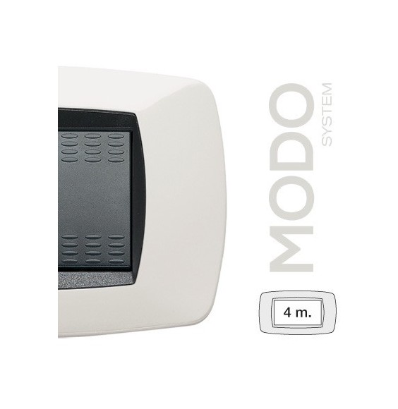 Placca Master Modo 4 posti in tecnopolimero Bianco 39TC104